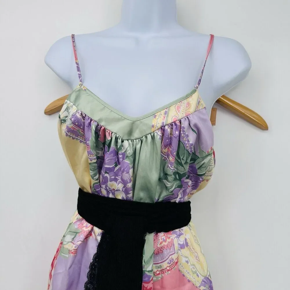 1960’s Vintage Mary McFadden House Dress‎ Kaftan Muu Muu Floral Print size M